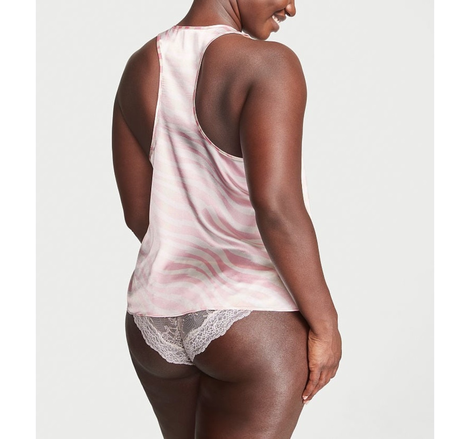 Пижама Short Cami PJ Set White Pink logo