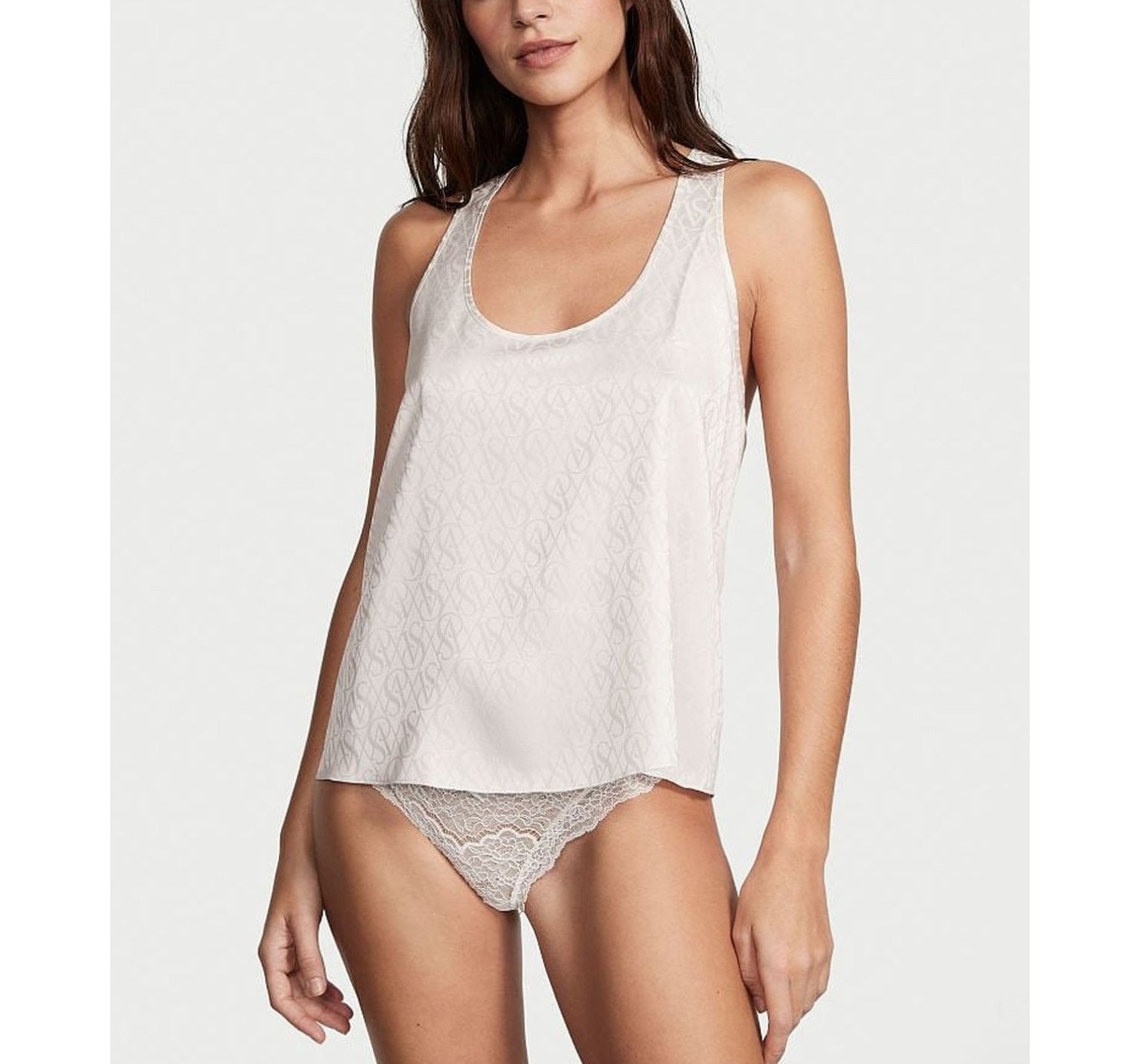 Піжама Short Cami PJ Set White logo