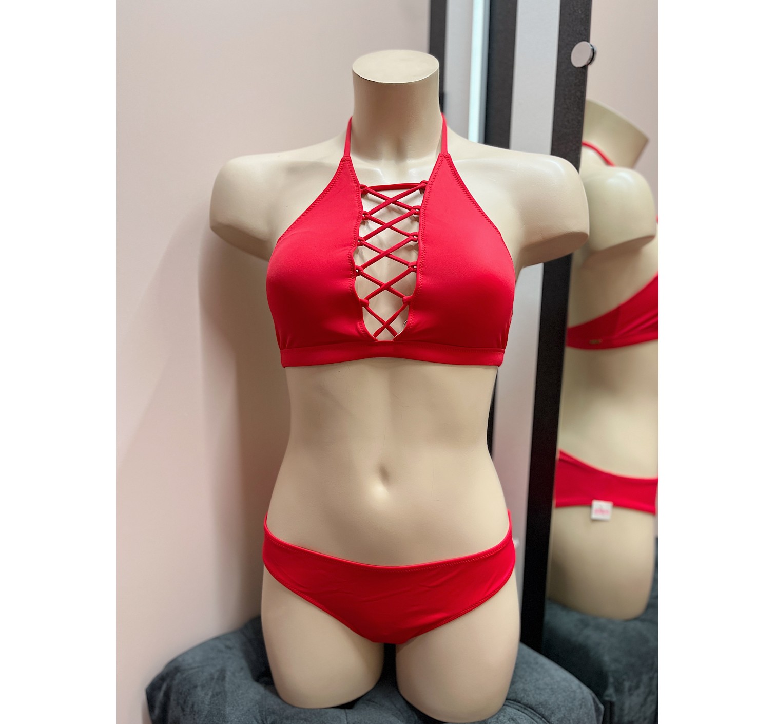 Купальник PINK Swim Top Red Set