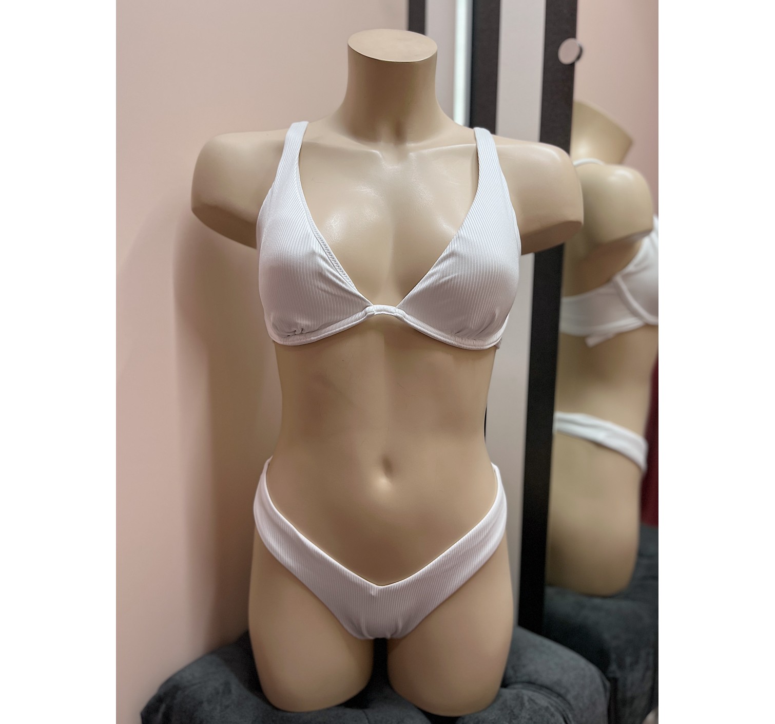Купальник VS White Ribbed Set