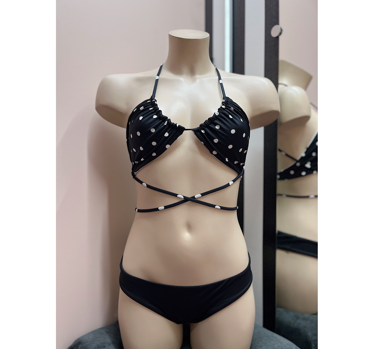 Купальник VS Black White Dot Set