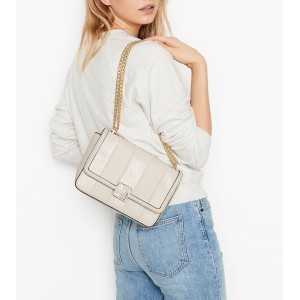 Кросс-боди Виктория Сикрет Medium Shoulder Bag White Woven