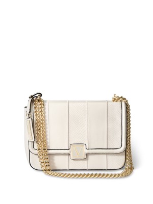 Кросс-боди Виктория Сикрет Medium Shoulder Bag White Woven