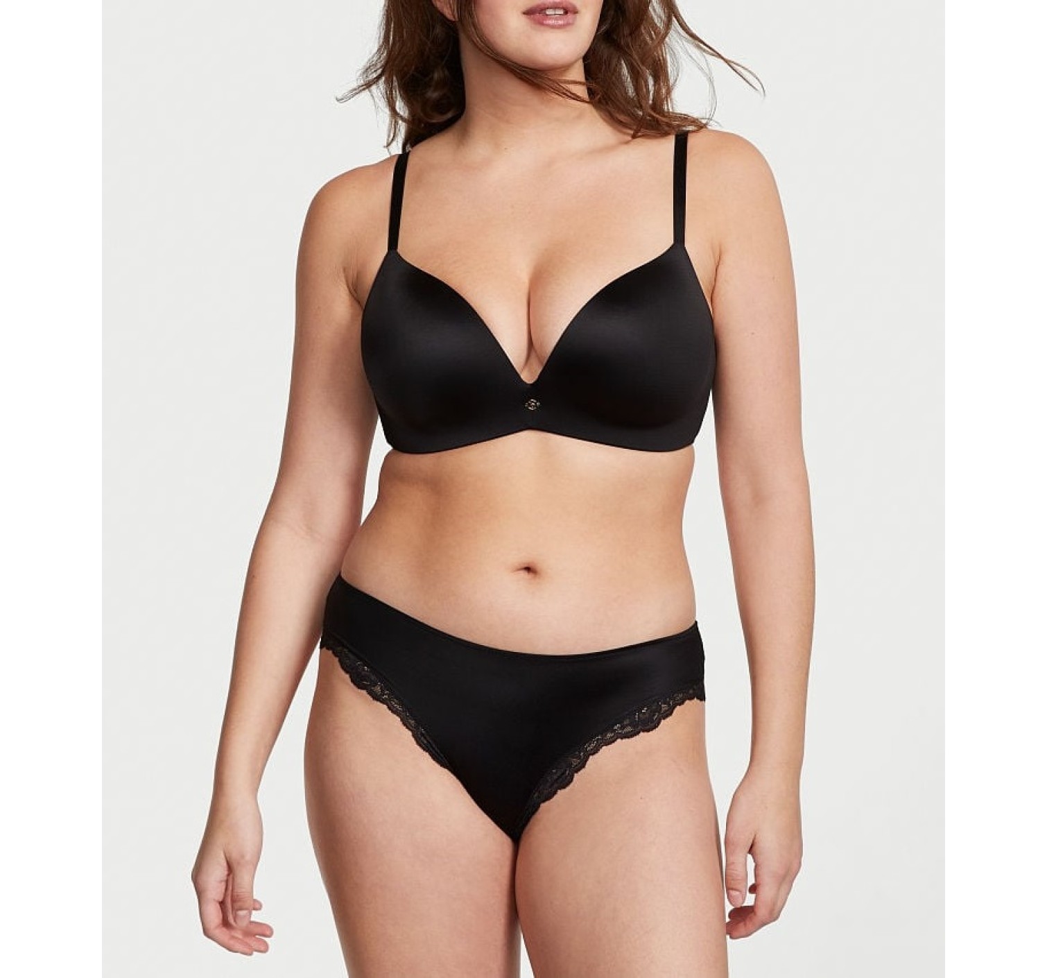 Трусики Smooth Cutout Back Thong Panty Black