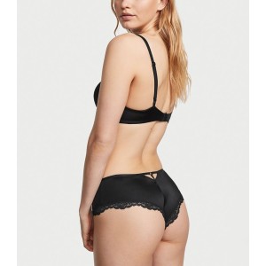 Трусики Lace-Trim Cheeky Panty Black