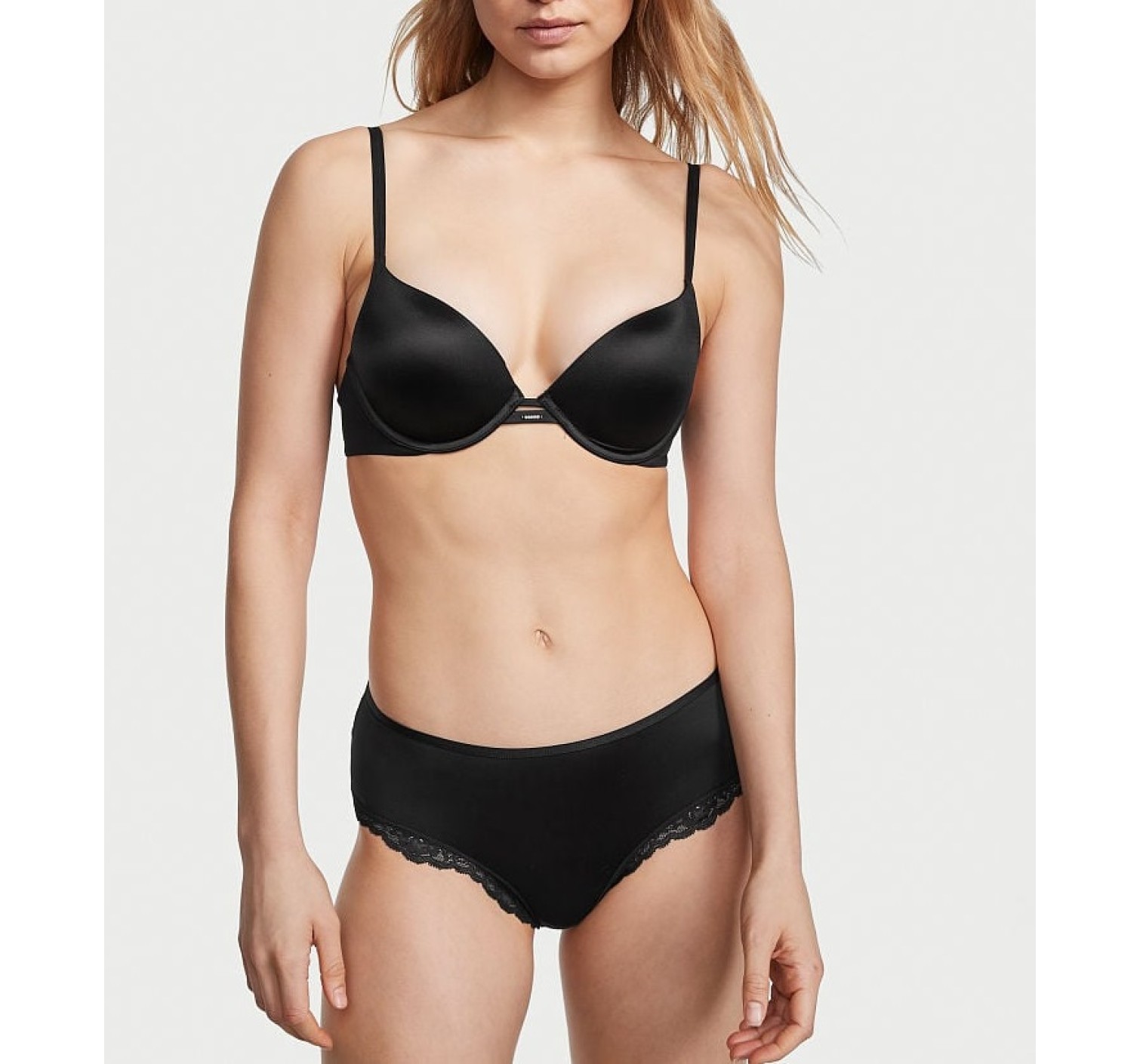 Трусики Lace-Trim Cheeky Panty Black