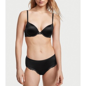 Трусики Lace-Trim Cheeky Panty Black