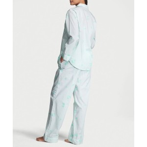Пижама Cotton Long Pajama Set Resort Blue Stripe