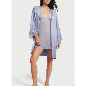 Халат Satin Jacquard Lavender Flounce