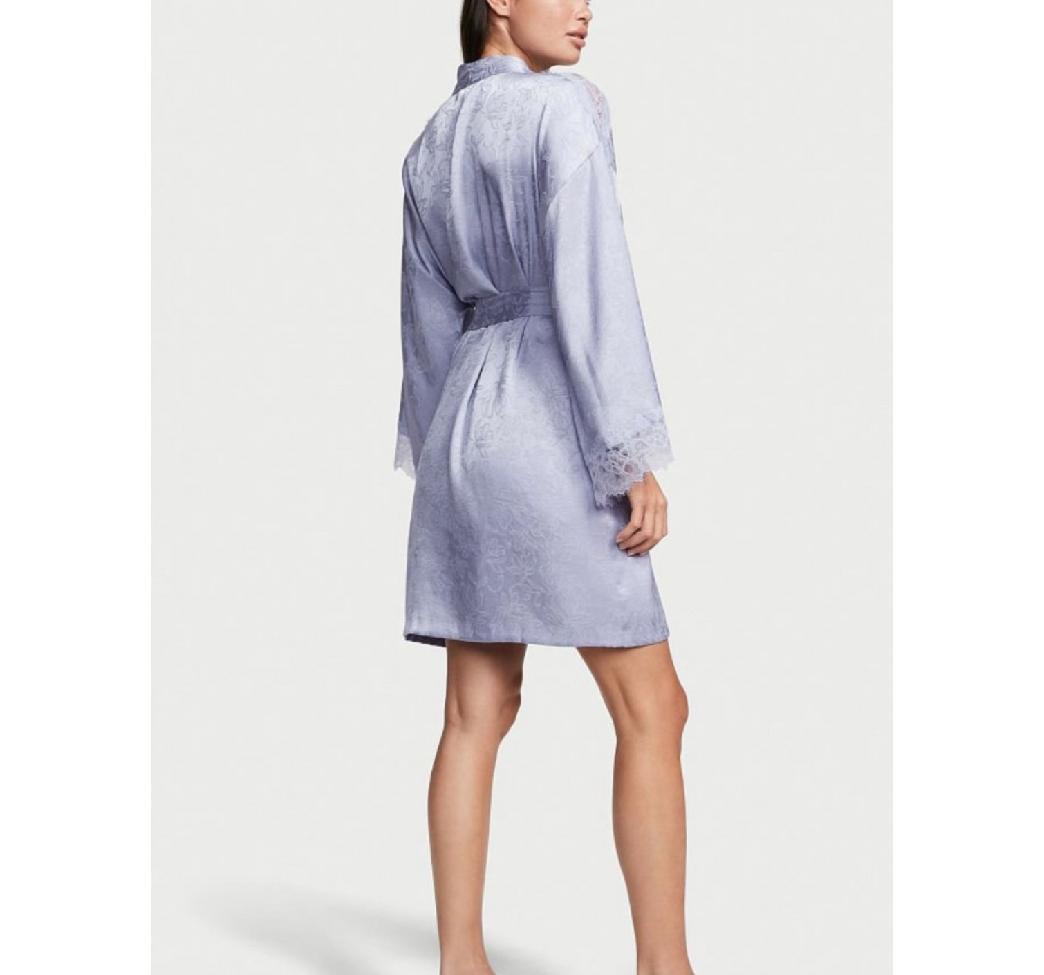 Халат Satin Jacquard Lavender Flounce