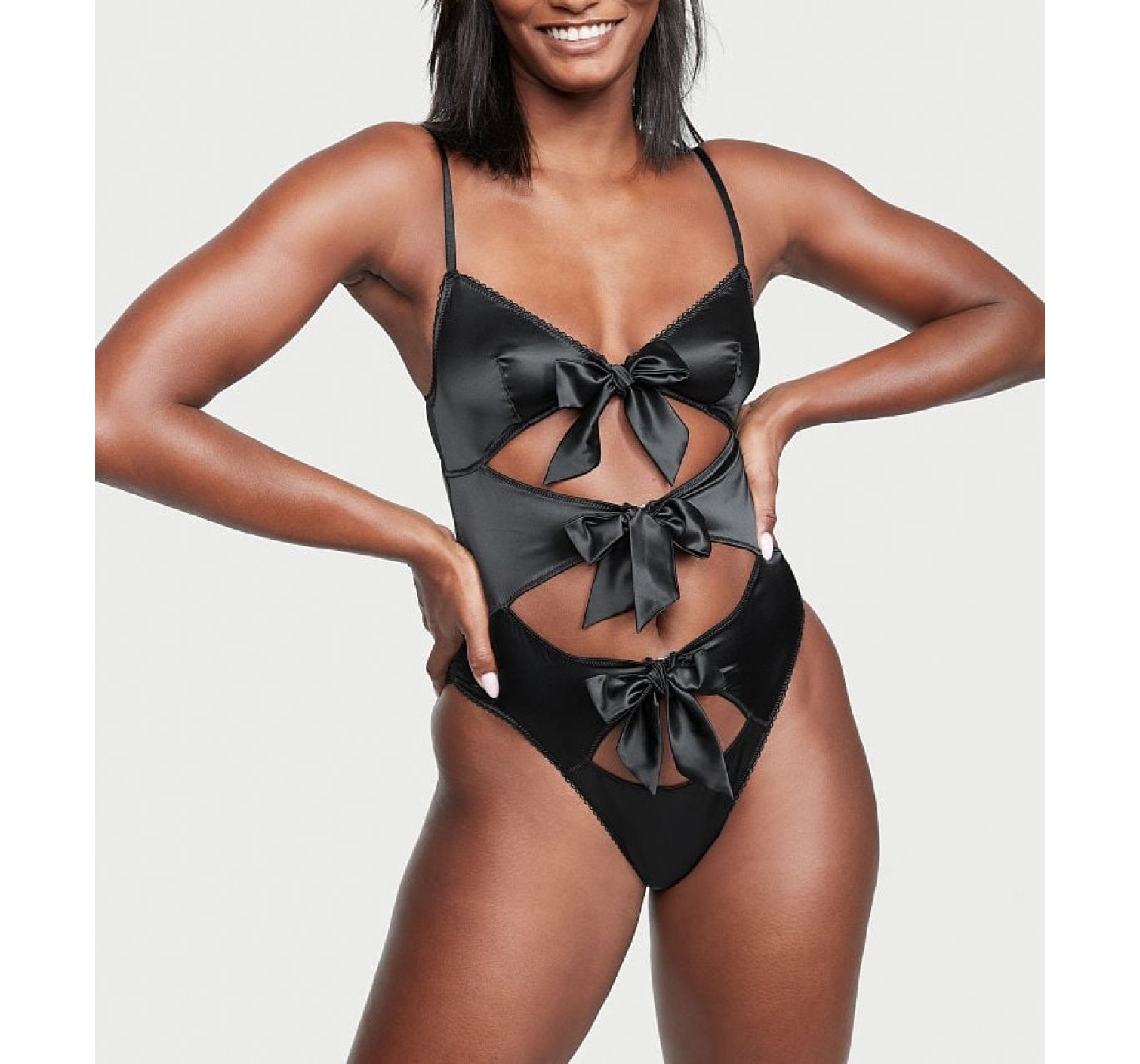 Боді Tied-with-a-Bow Teddy Black