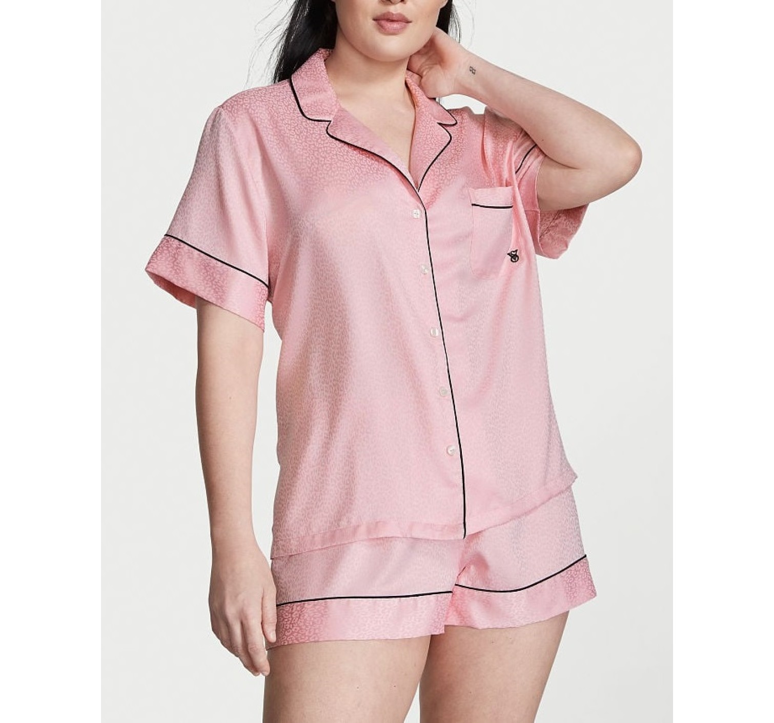 Сатинова піжама Satin Short Pajama Set Pretty Blossom