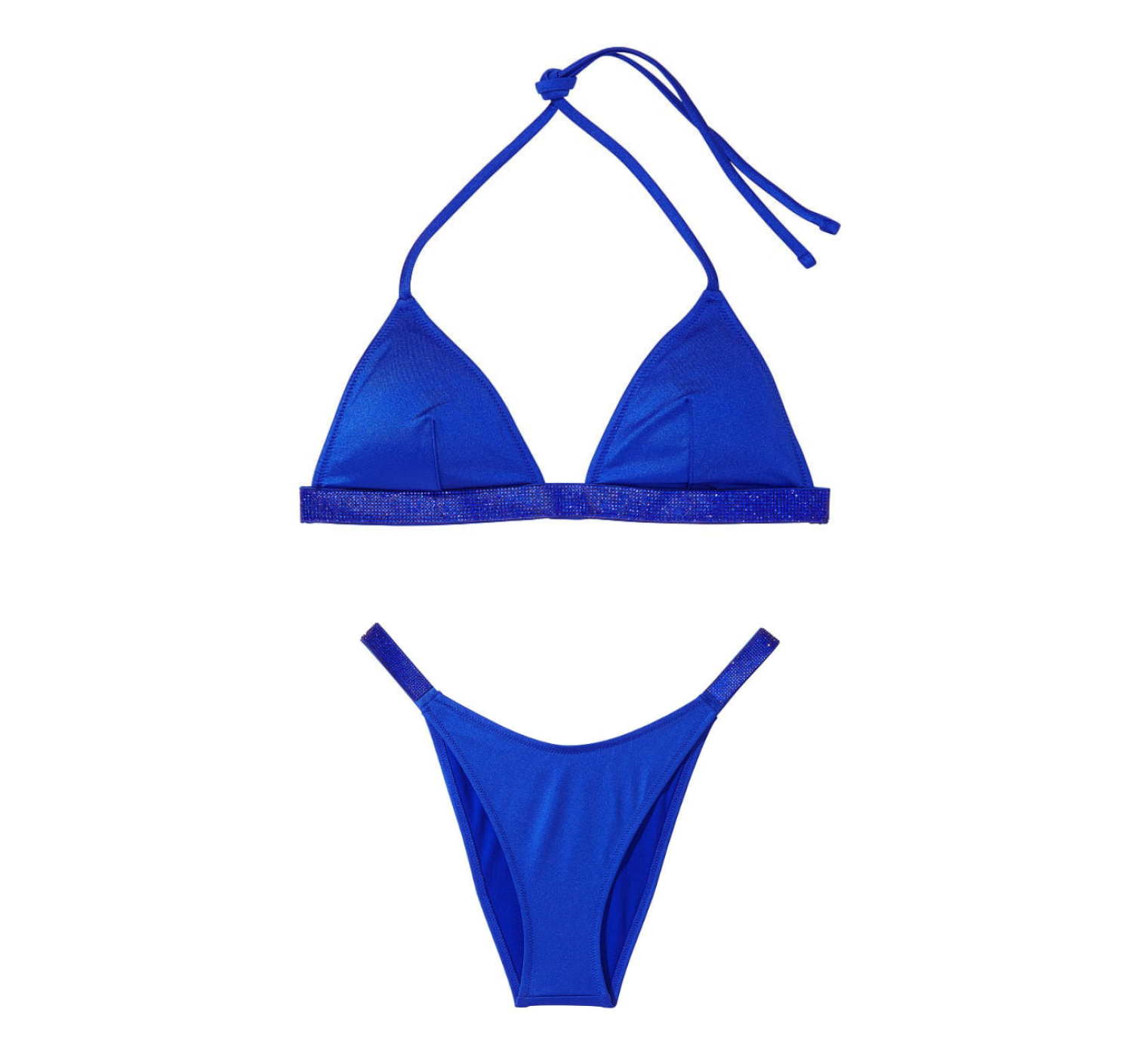 Купальник Shine Strap Triangle Bikini Set Blue Oar