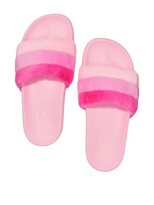 Шлепанцы Pink Stripes logo VS Slides
