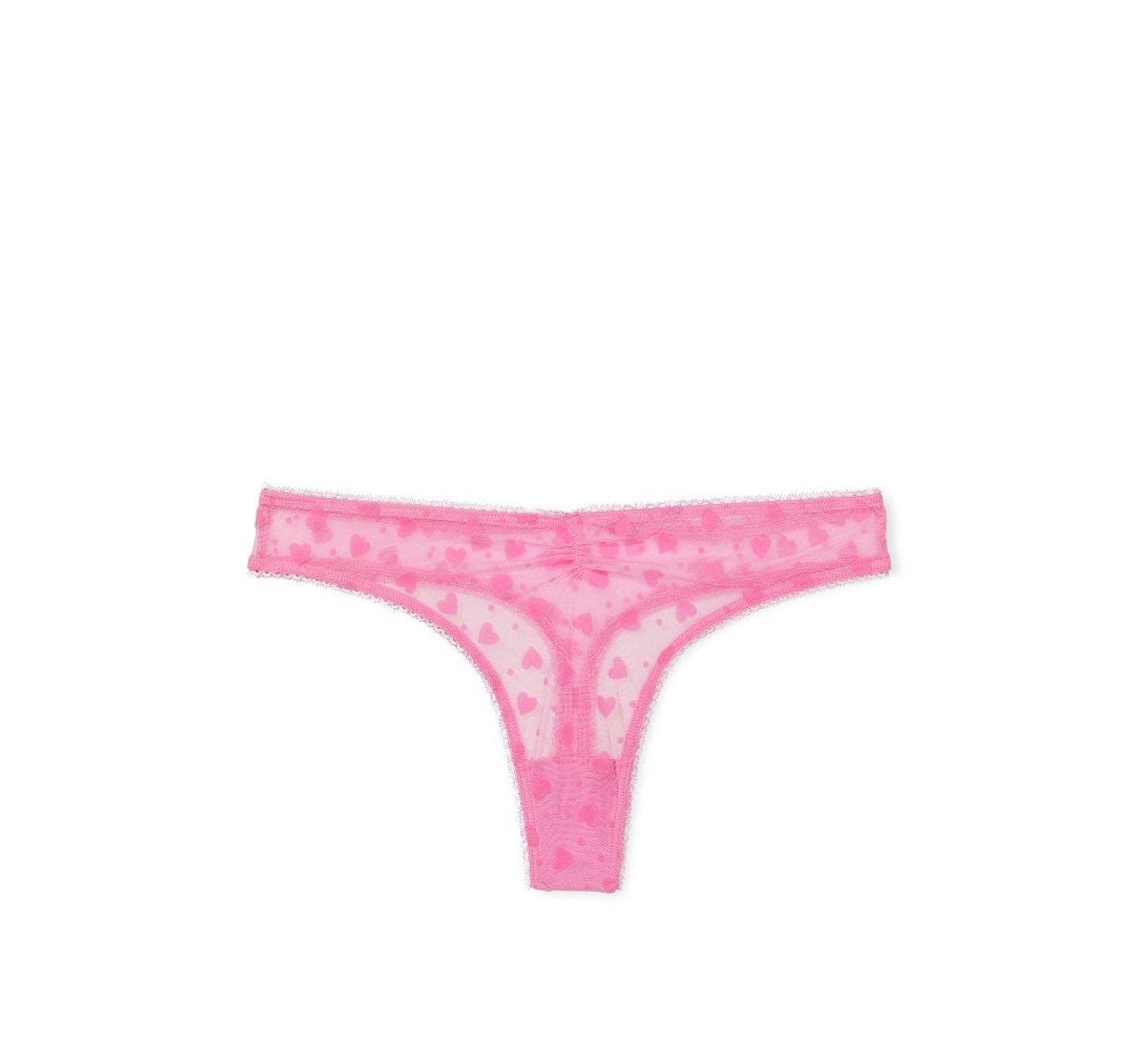 Трусики Flocked Heart Lacie Thong Panty Pink