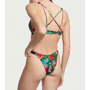 Купальник Shine Strap Bombshell Add-2-Cups Push-Up Bikini Set Tropical Floral
