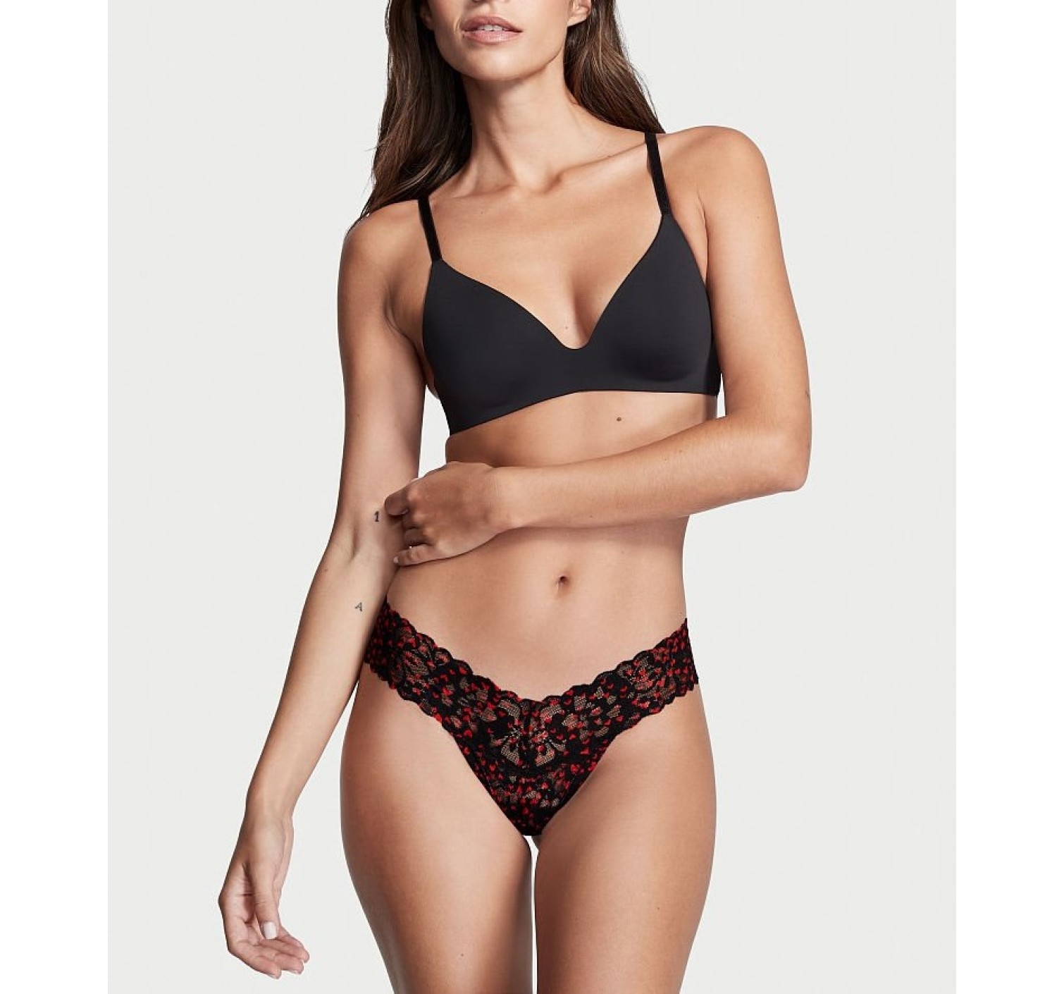 Трусики Lacie Floral Lace Thong Panty Tiny Hearts