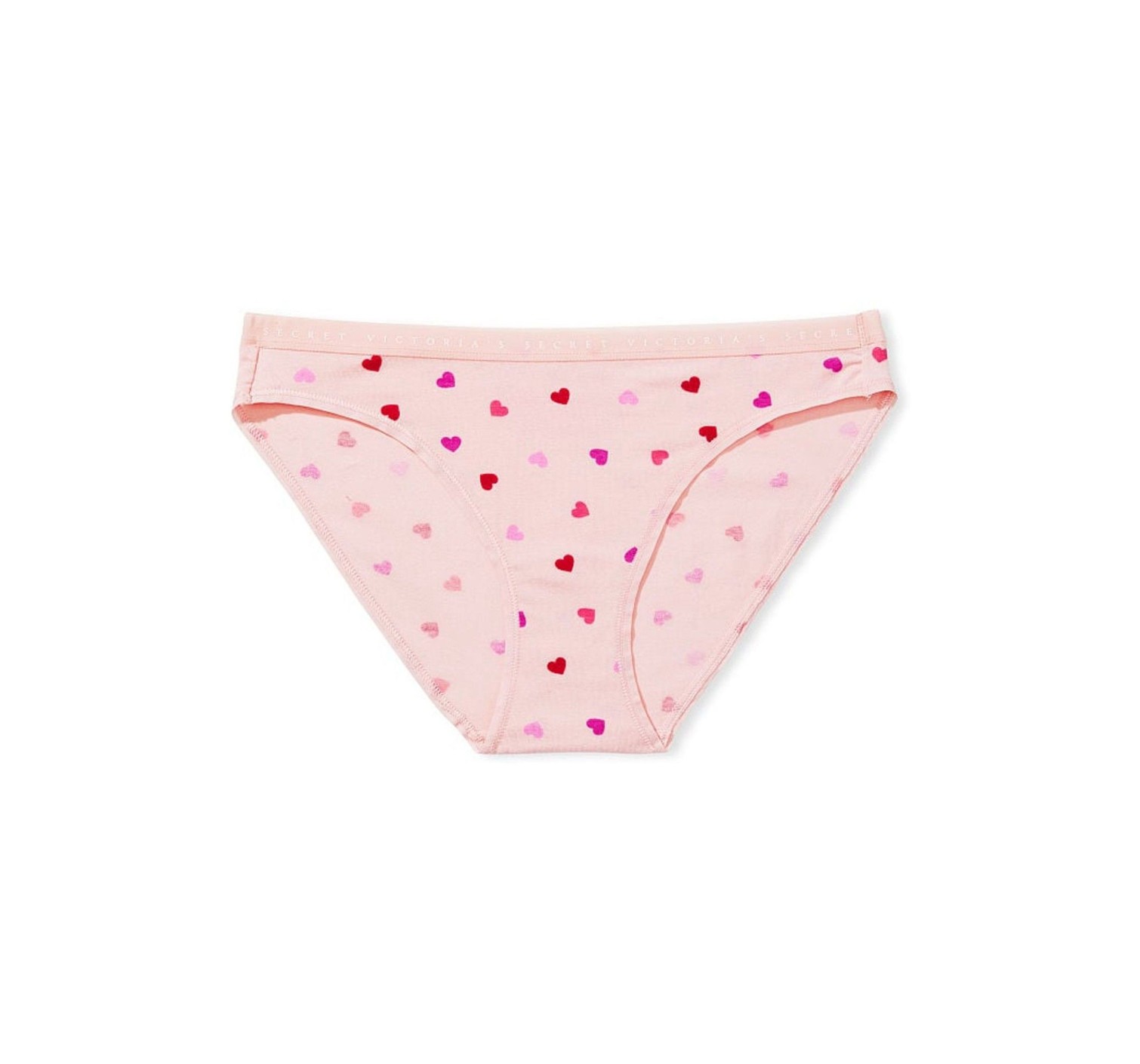 Трусики Stretch Cotton Bikini Panty Beige Heart Print