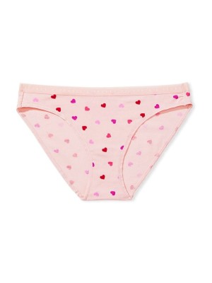 Трусики Stretch Cotton Bikini Panty Beige Heart Print