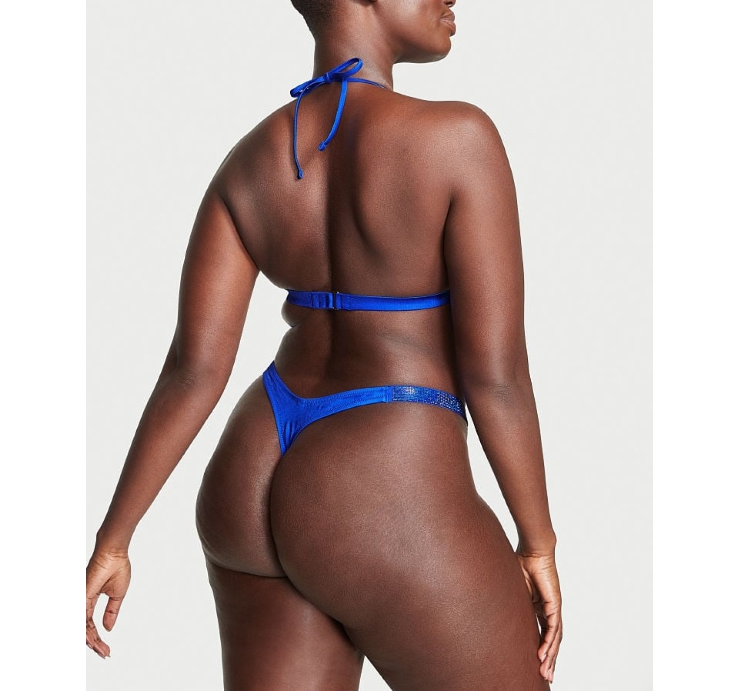 Купальник Shine Strap Triangle Bikini Set Blue Oar