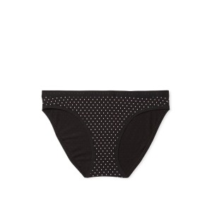 Трусики Cotton Bikini Panty Black Tiny Mini Dot
