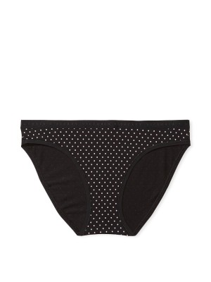 Трусики Cotton Bikini Panty Black Tiny Mini Dot