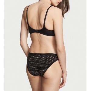 Трусики Cotton Bikini Panty Black Tiny Mini Dot