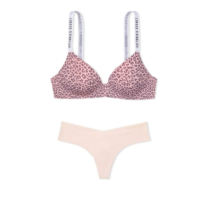 Комплект Lightly Lined No Wired T-Shirt Bra Leopard Set