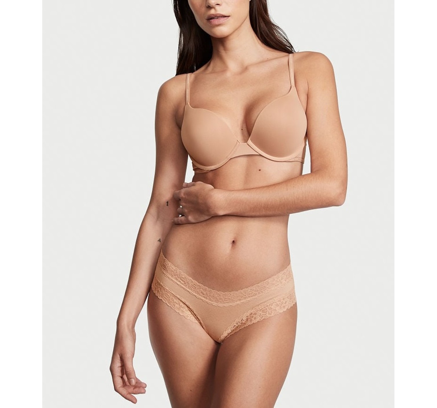 Трусики Lace Waist Cotton Cheeky Panty Sweet Praline