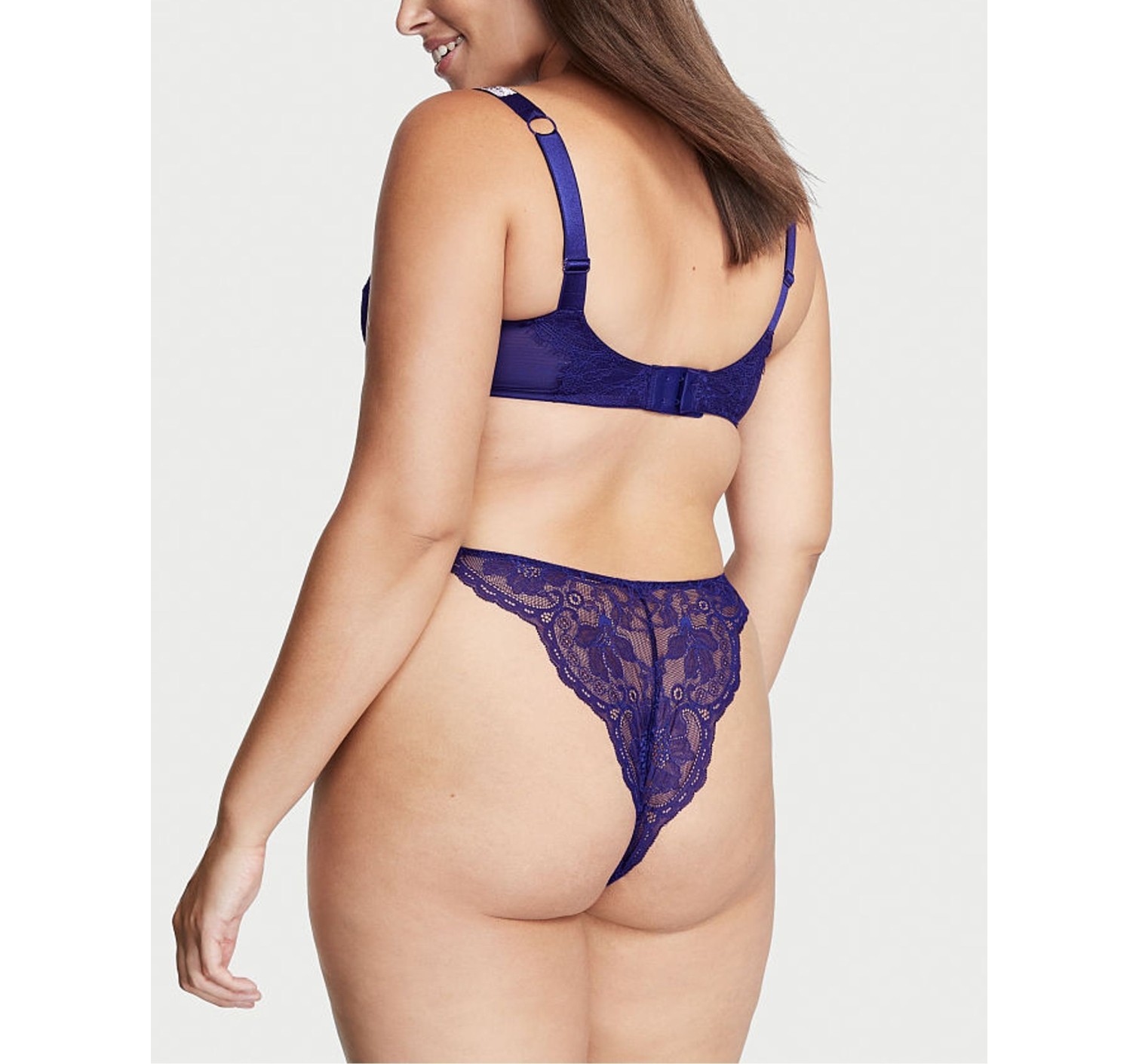 Комплект Shine Strap Lace Push-Up Bra Night Ocean Set
