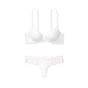 Комплект Dream Angels White Floral Lace Push Up Bra Set