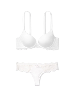 Комплект Dream Angels White Floral Lace Push Up Bra Set