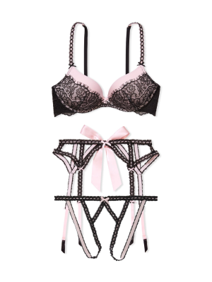 Комплект Dream Angels Pink Lace Push Up Bra Set