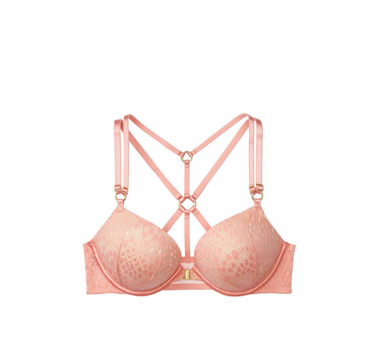 Комплект Bombshell Push Up Bra Snake Lace Coral Set