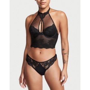 Трусики Strappy Black Lace Thong panty 