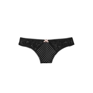 Трусики Black Lace Dot Body By Victoria Thong Panty