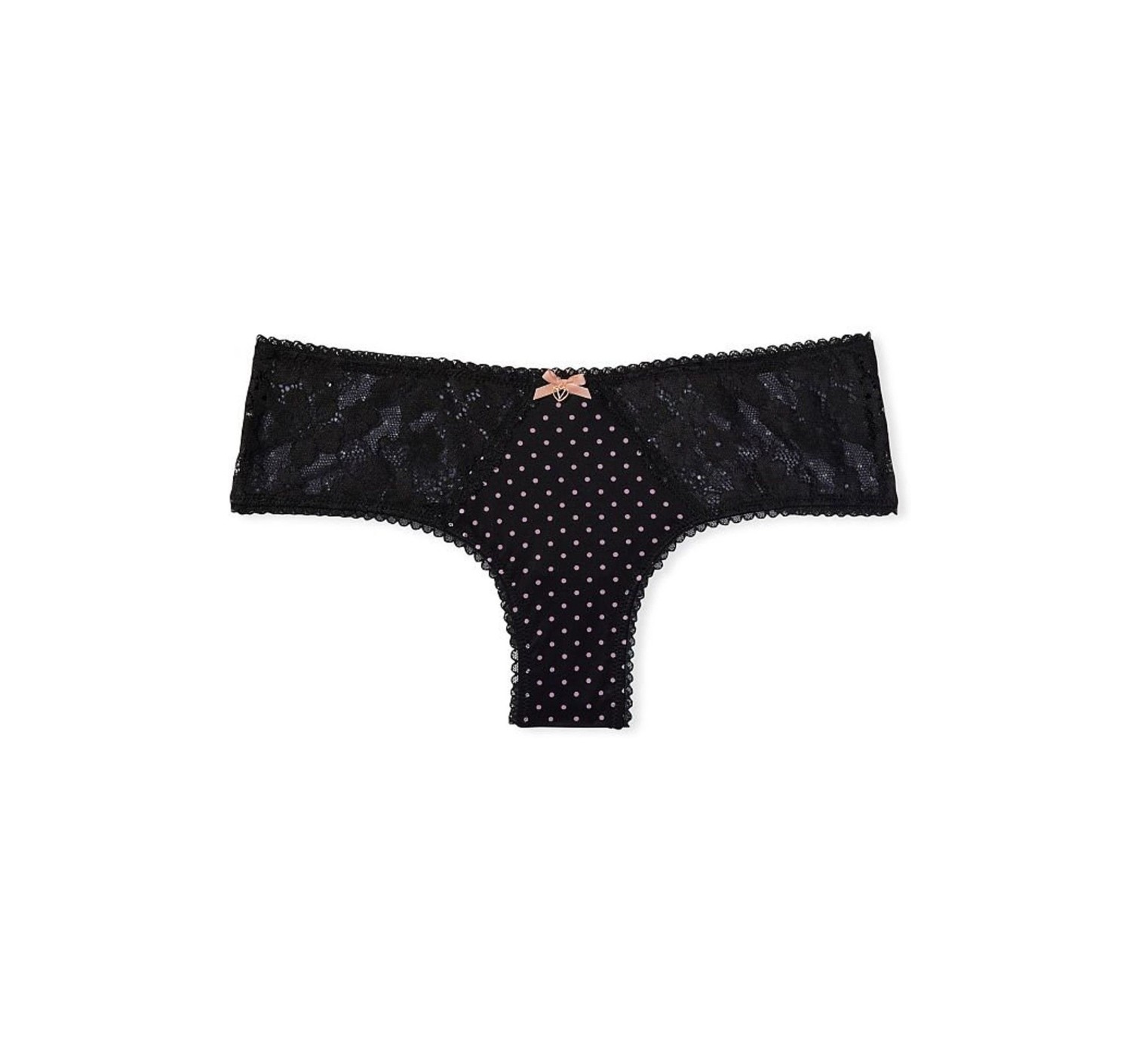 Трусики Black Lace Dot Body By Victoria Cheeky Panty