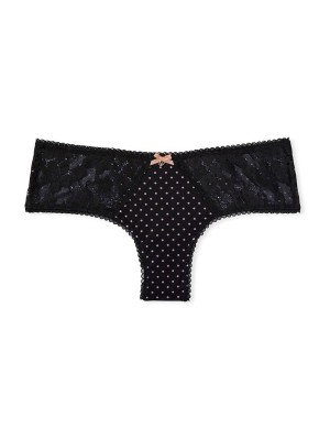 Трусики Black Lace Dot Body By Victoria Cheeky Panty