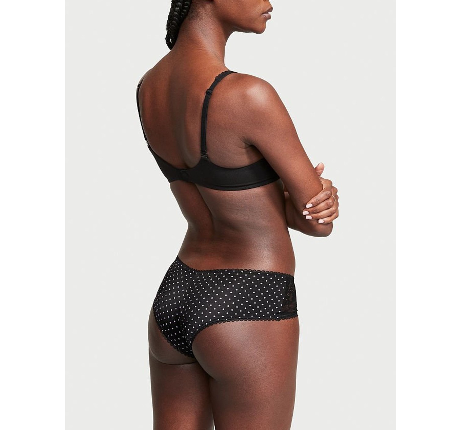 Трусики Black Lace Dot Body By Victoria Cheeky Panty