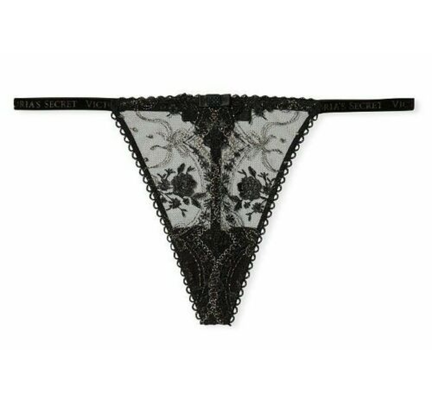Комплект Very Sexy Black Gold Lace Embroidered Push Up Bra