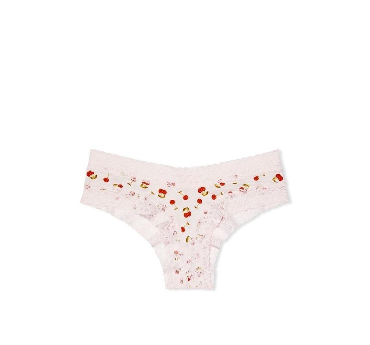 Трусики Cherry Print Lace Waist Cotton Cheeky Panty