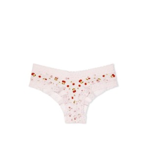 Трусики Cherry Print Lace Waist Cotton Cheeky Panty