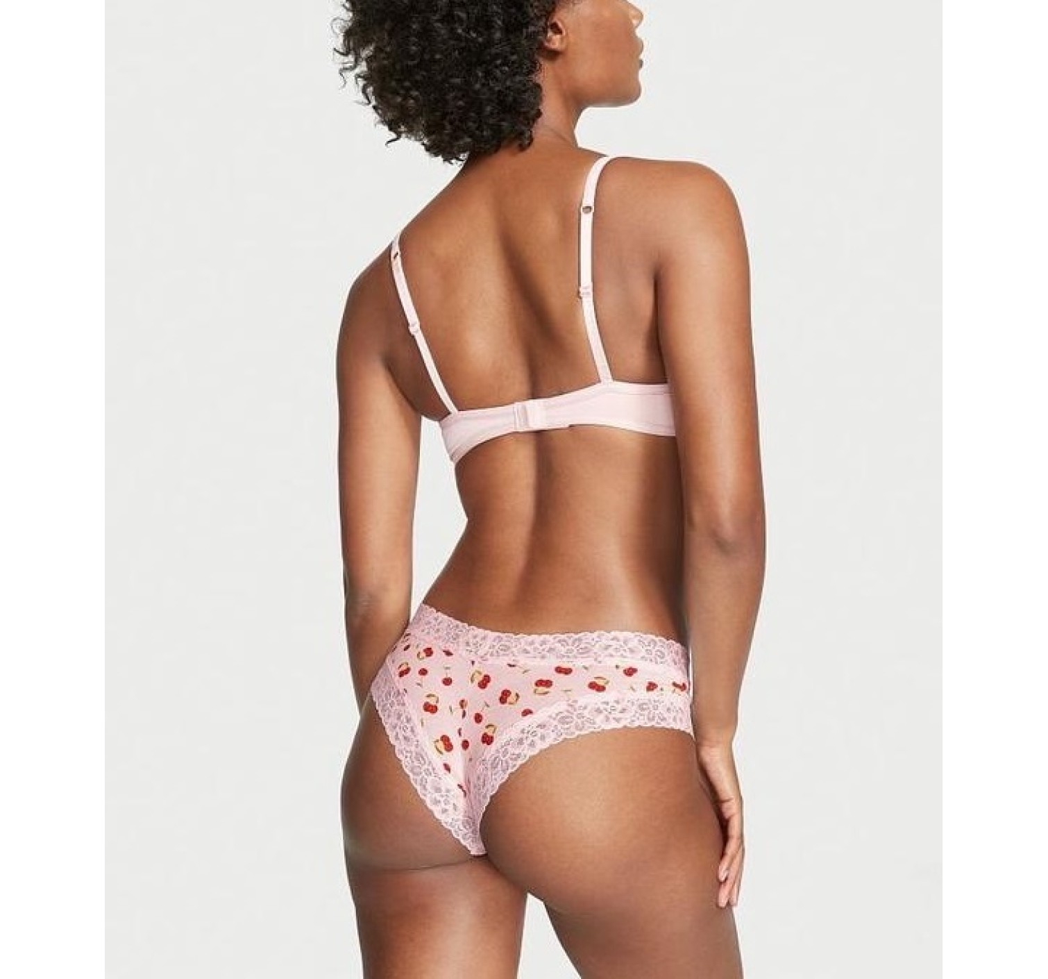 Трусики Cherry Print Lace Waist Cotton Cheeky Panty