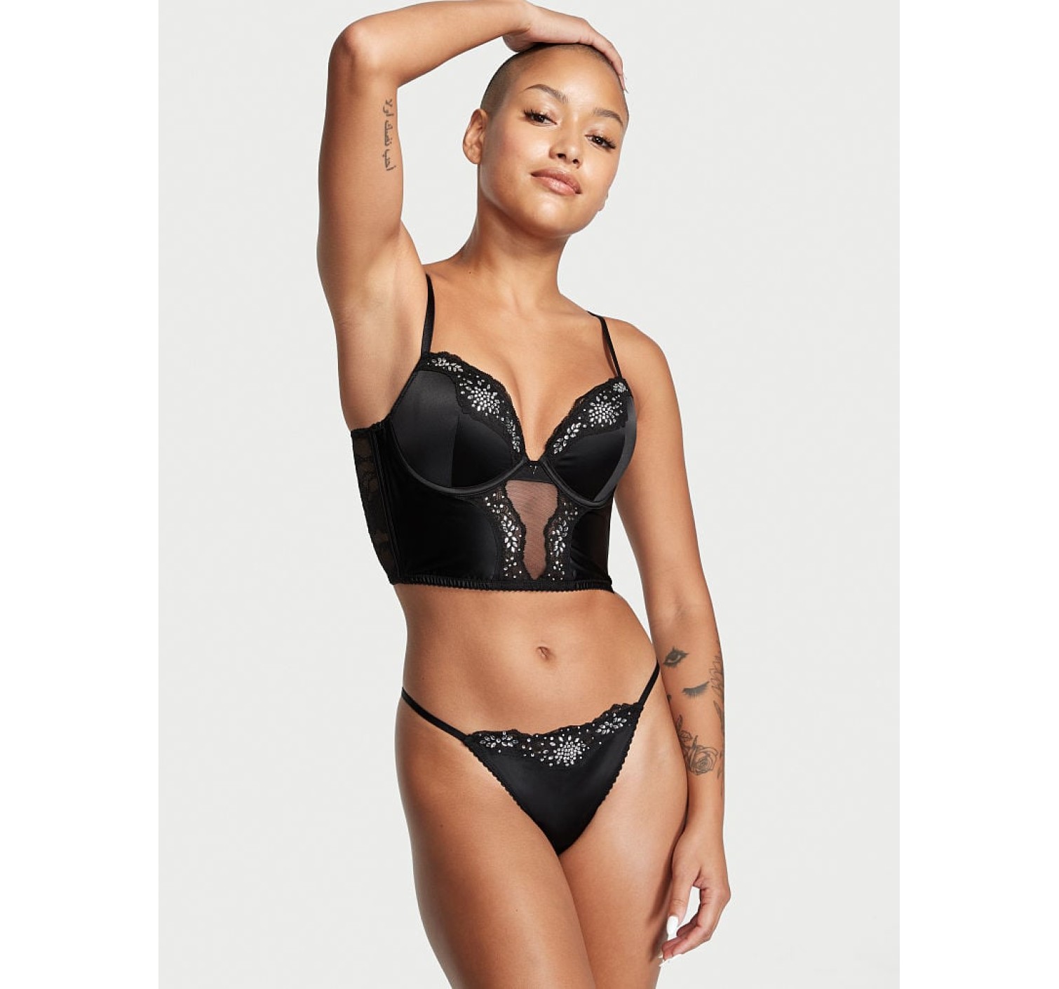 Комплект Vexy Sexy Push-Up Corset Top Black
