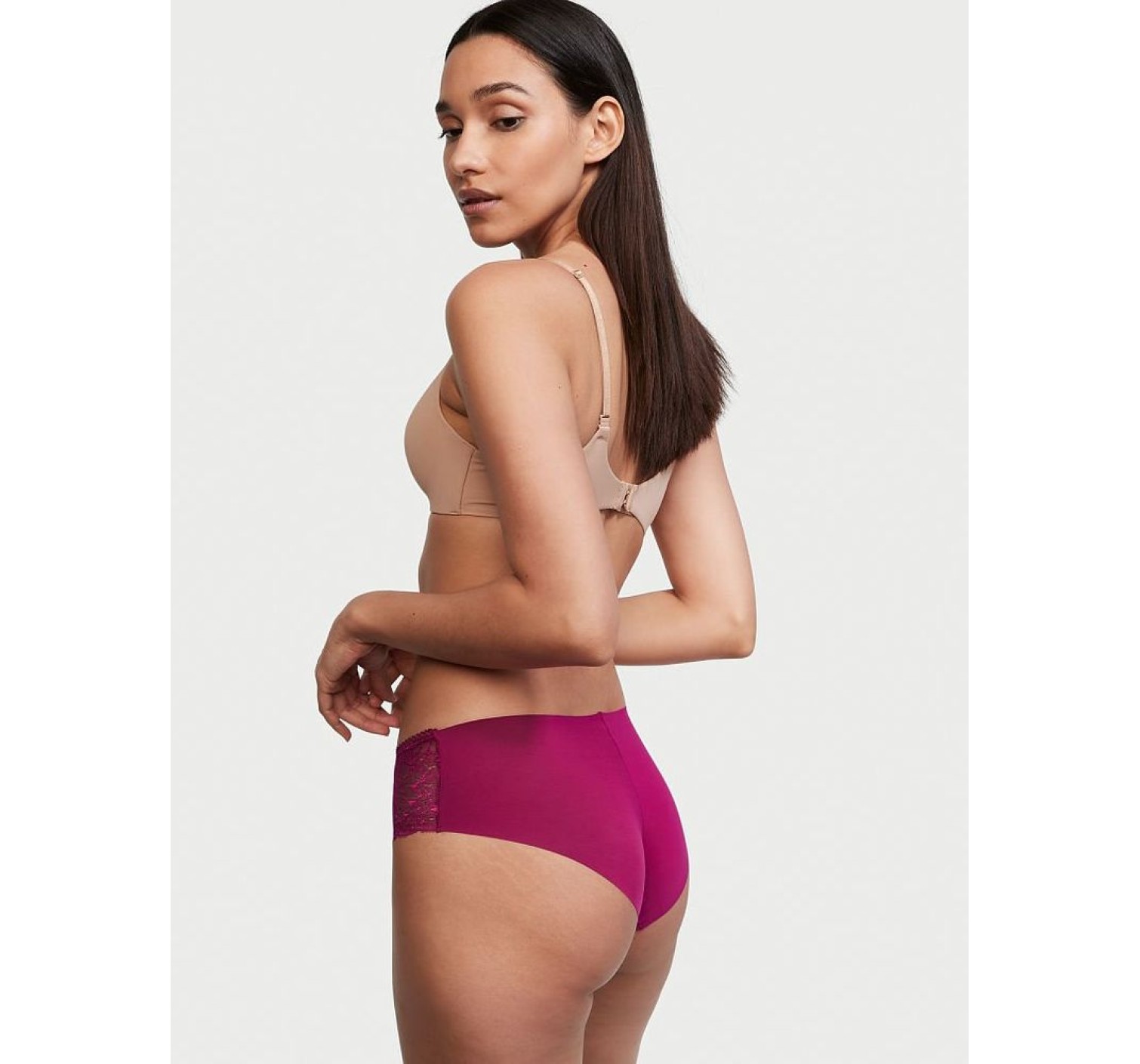 Трусики Fuchsia No-Show Floral Lace Hiphugger Panty