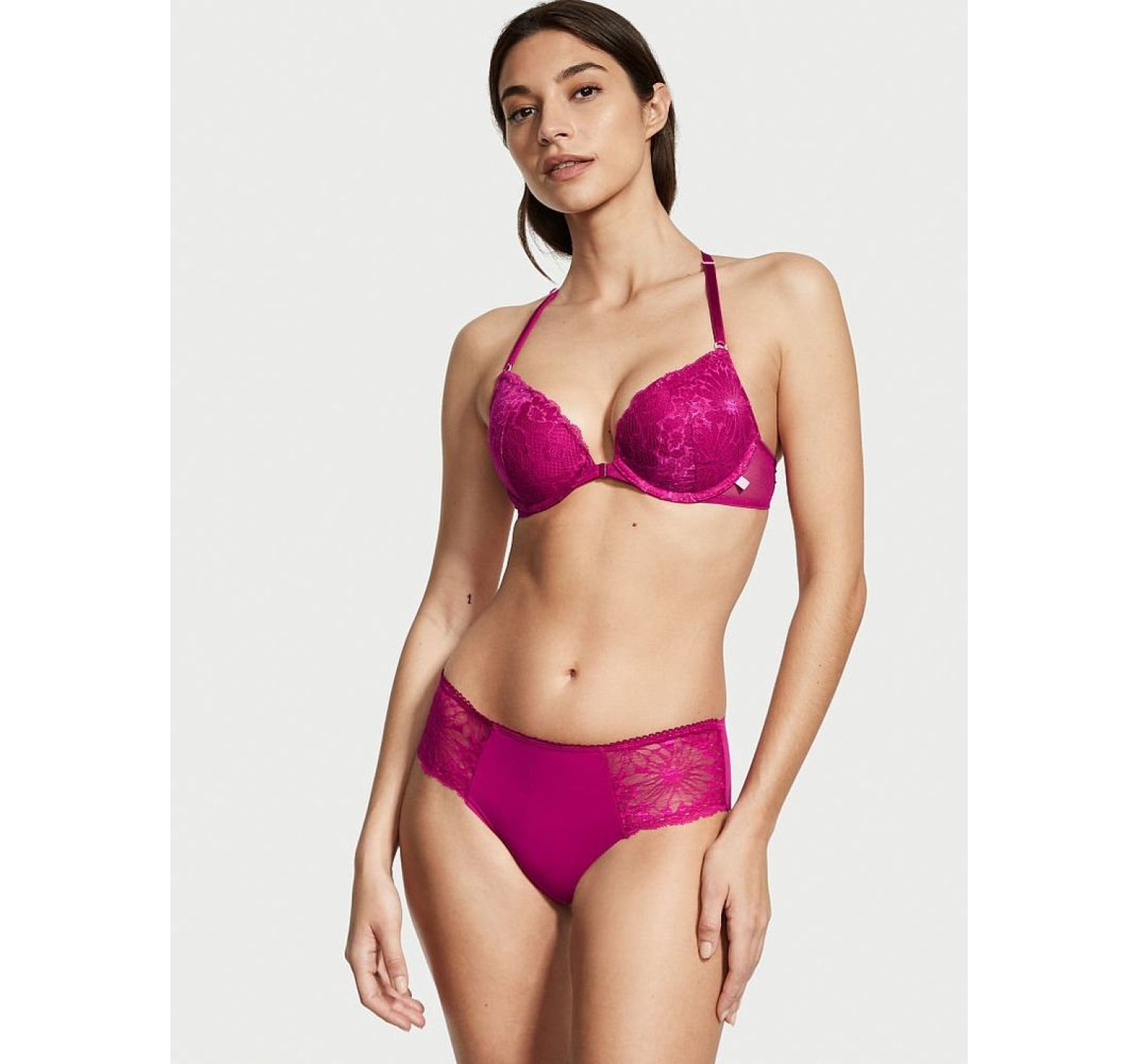 Трусики Fuchsia No-Show Floral Lace Hiphugger Panty