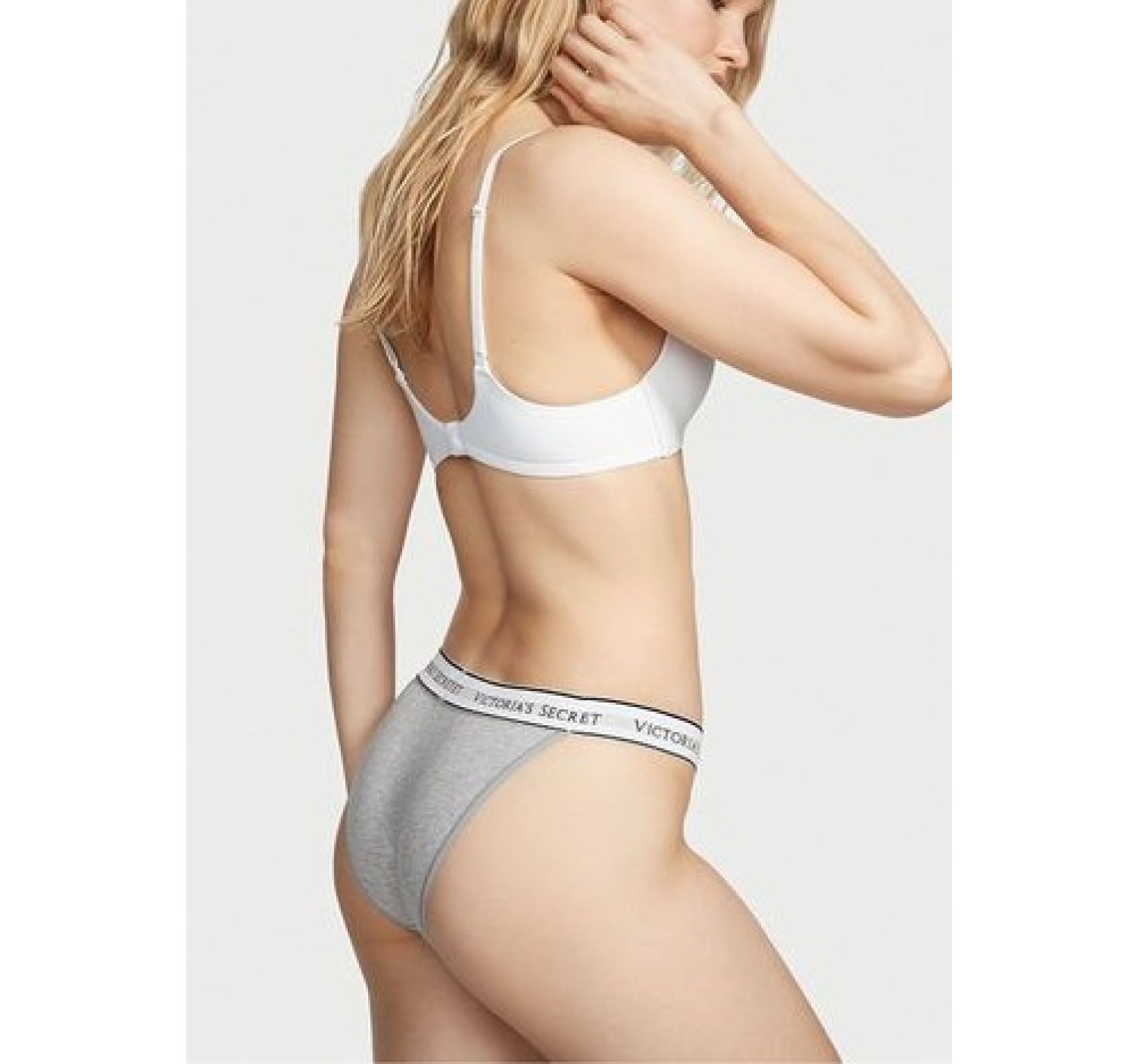 Трусики Grey Cotton Logo Tanga Panty 