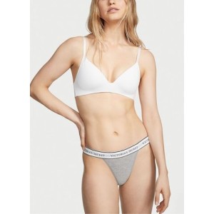 Трусики Grey Cotton Logo Tanga Panty 