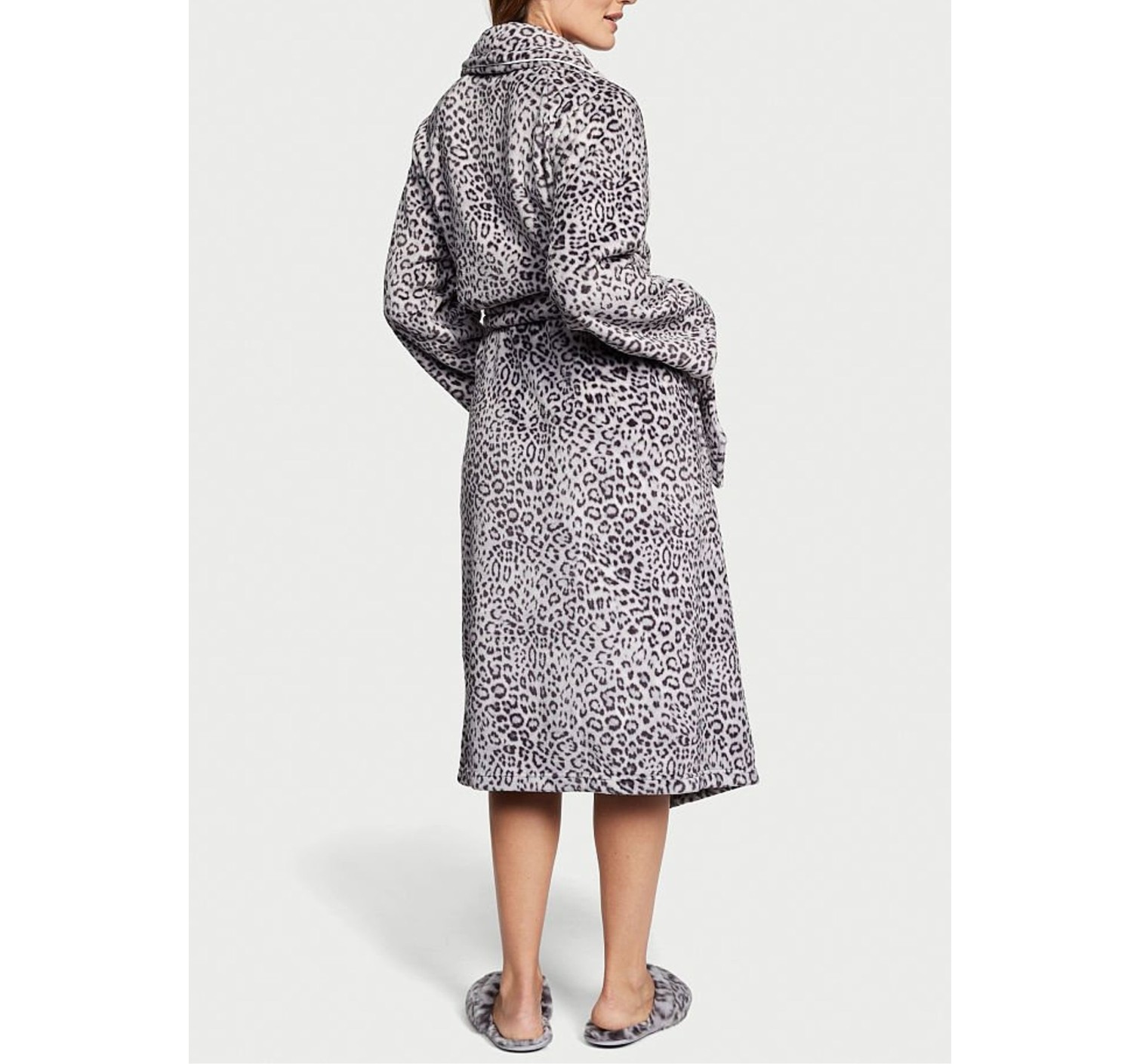 Халат Long Cosy Robe White Leopard