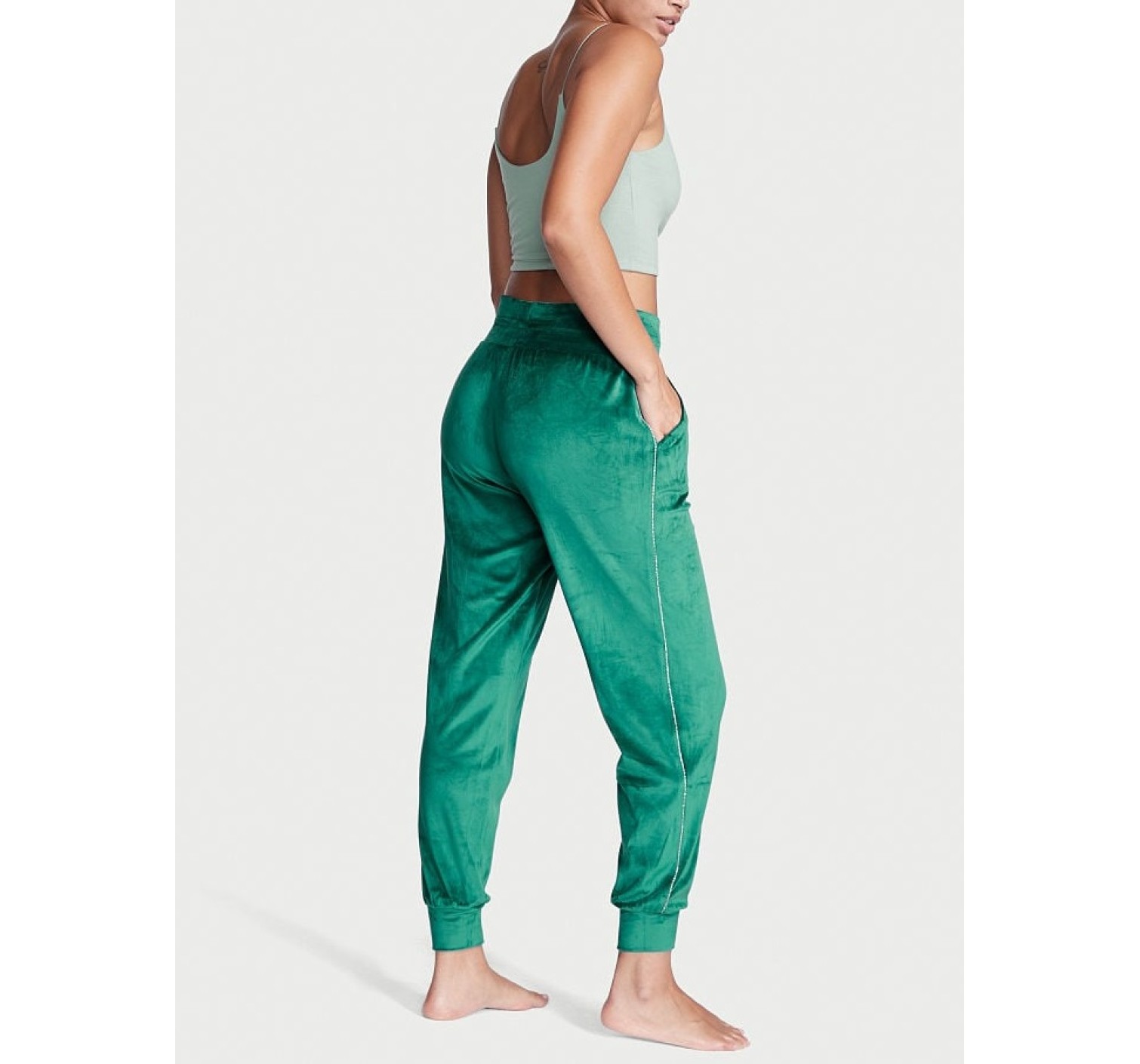 Велюровий спортивний костюм Diamanté Inset Velour Deepest Green Graphic